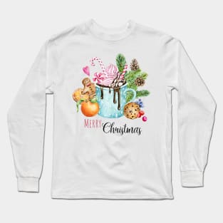 Christmas Hot Chocolate Cup Long Sleeve T-Shirt